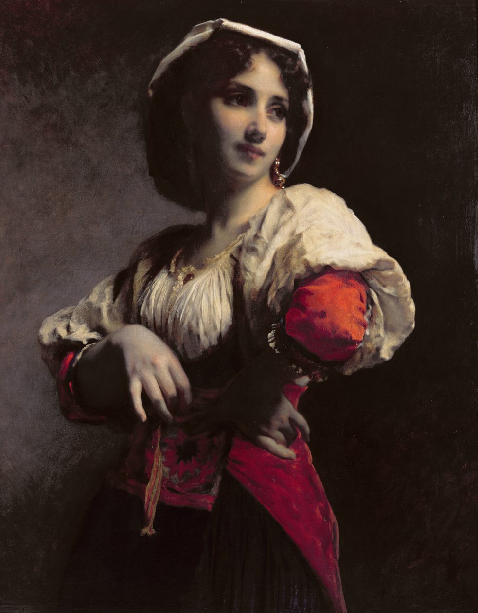 En italiensk skjønnhet, 1872 av Etienne Adolphe Piot