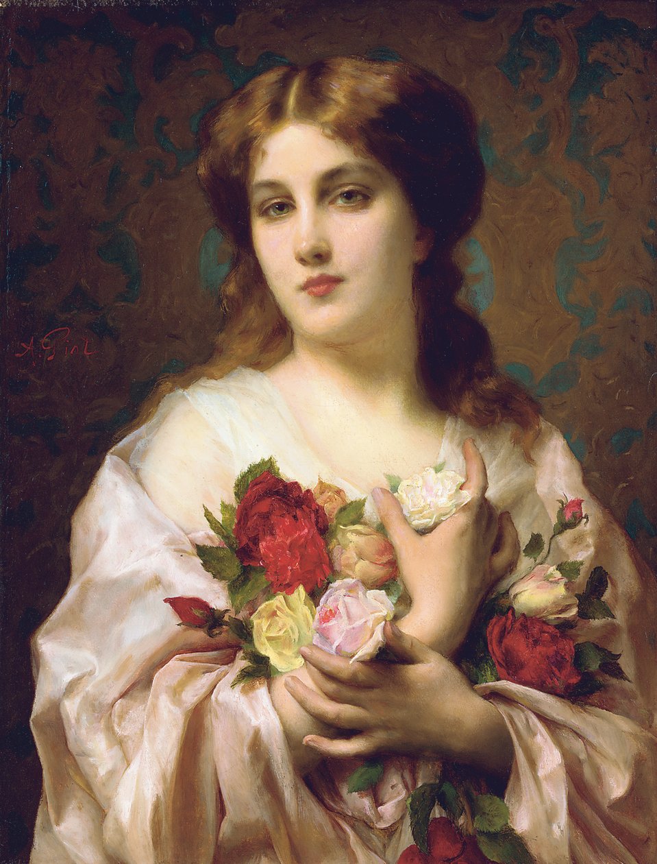 Portrett av en jente av Etienne Adolphe Piot