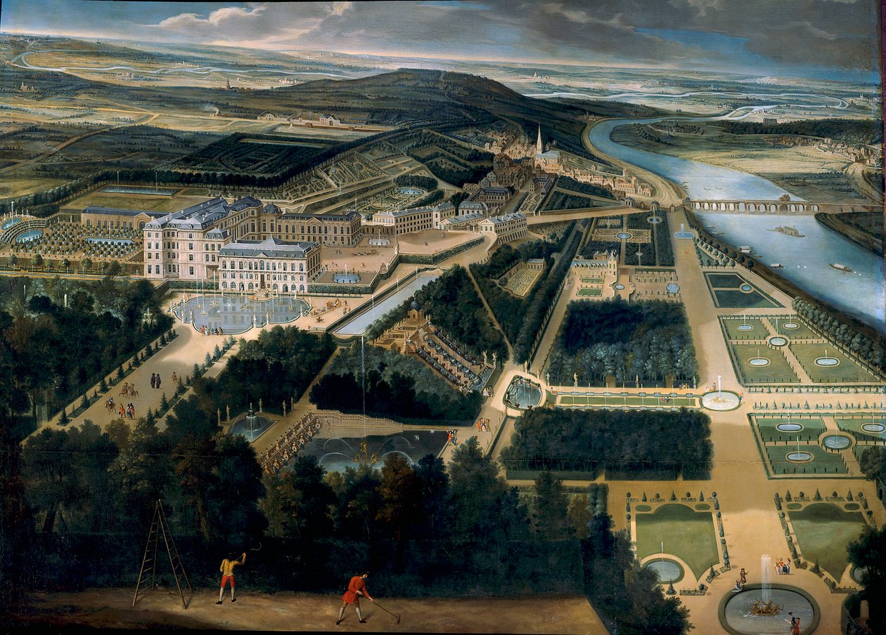 Generelt utsikt over slottet og hagene til Saint Cloud (Saint-Cloud) maleri av Etienne Allegrain (1644-1736) 1675 Sun. 3, x3,83 m Versailles, Musee du Chateau - utsikt over slottet og hagen til Saint Cloud (Frankrike) - Paiting av Etienne Allegrain (1644-1 av Etienne Allegrain