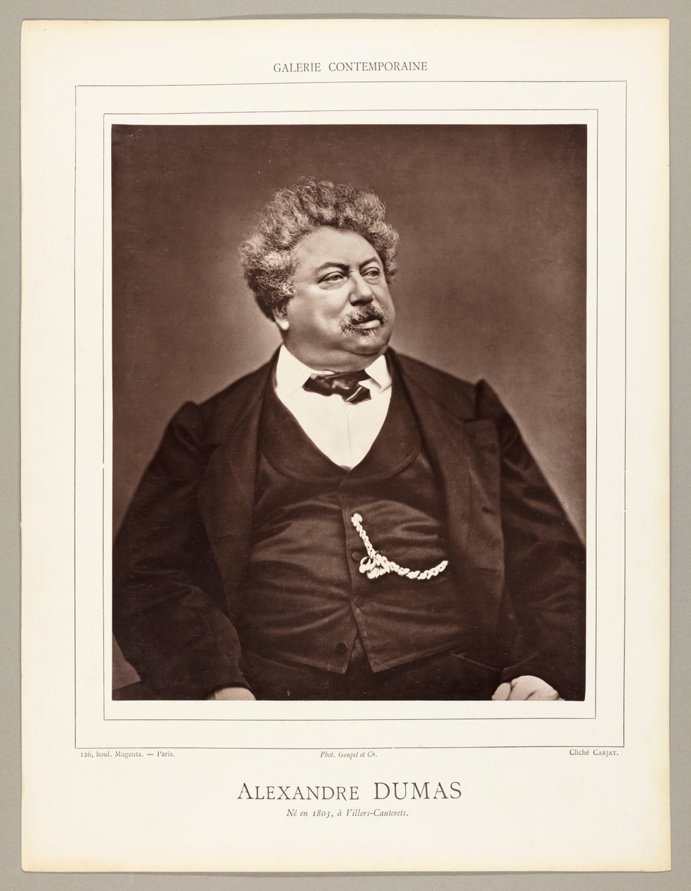 Alexandre Dumas (fransk romanforfatter og dramatiker, 1802-1870) av Etienne Carjat