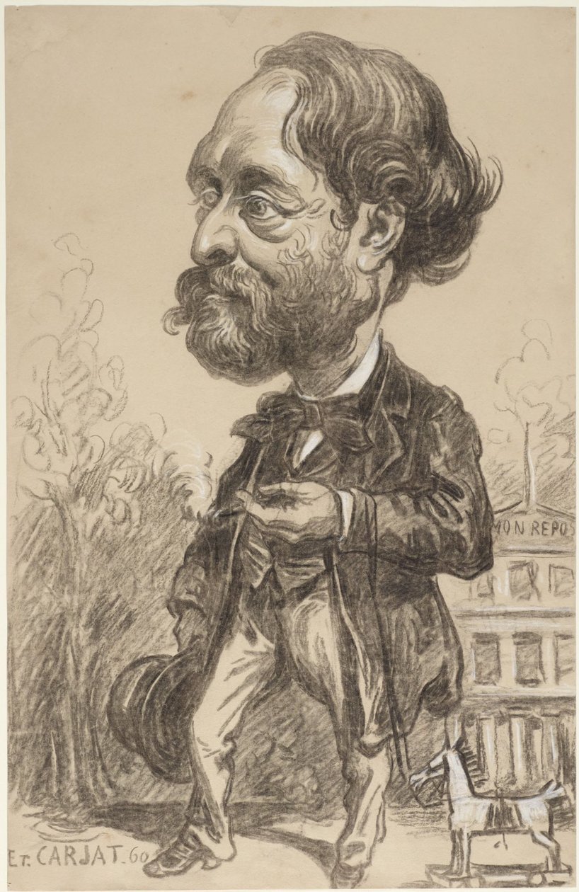 Karikatur av Gustave Perdonnet av Etienne Carjat