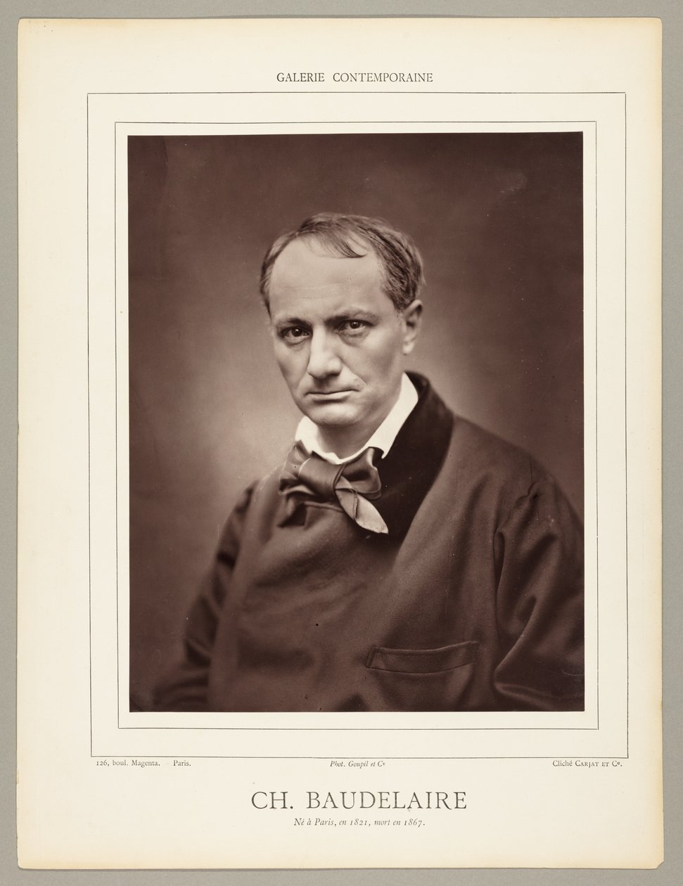 Charles Baudelaire (fransk poet, kritiker og forfatter, 1821-1867) av Etienne Carjat
