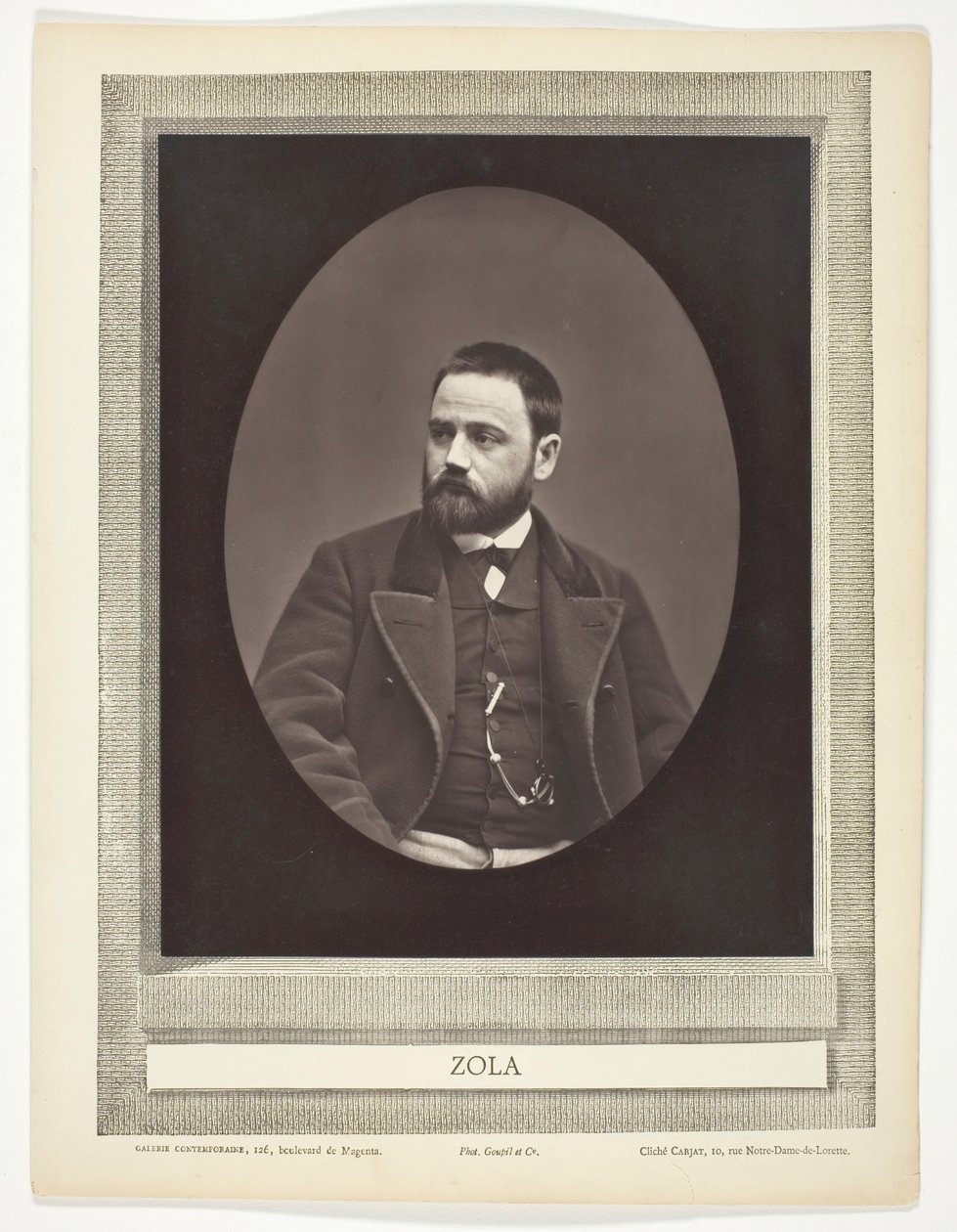 Émile Zola (fransk romanforfatter, dramatiker og journalist, 1840-1902) av Etienne Carjat
