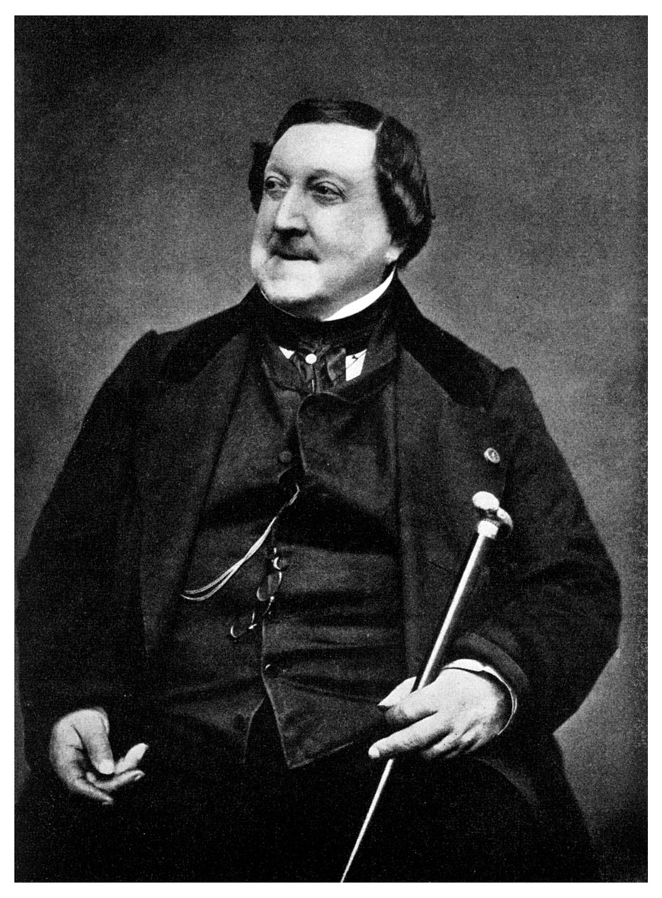 Gioachino Rossini , italiensk komponist, 1800-tallet 1956 av Etienne Carjat