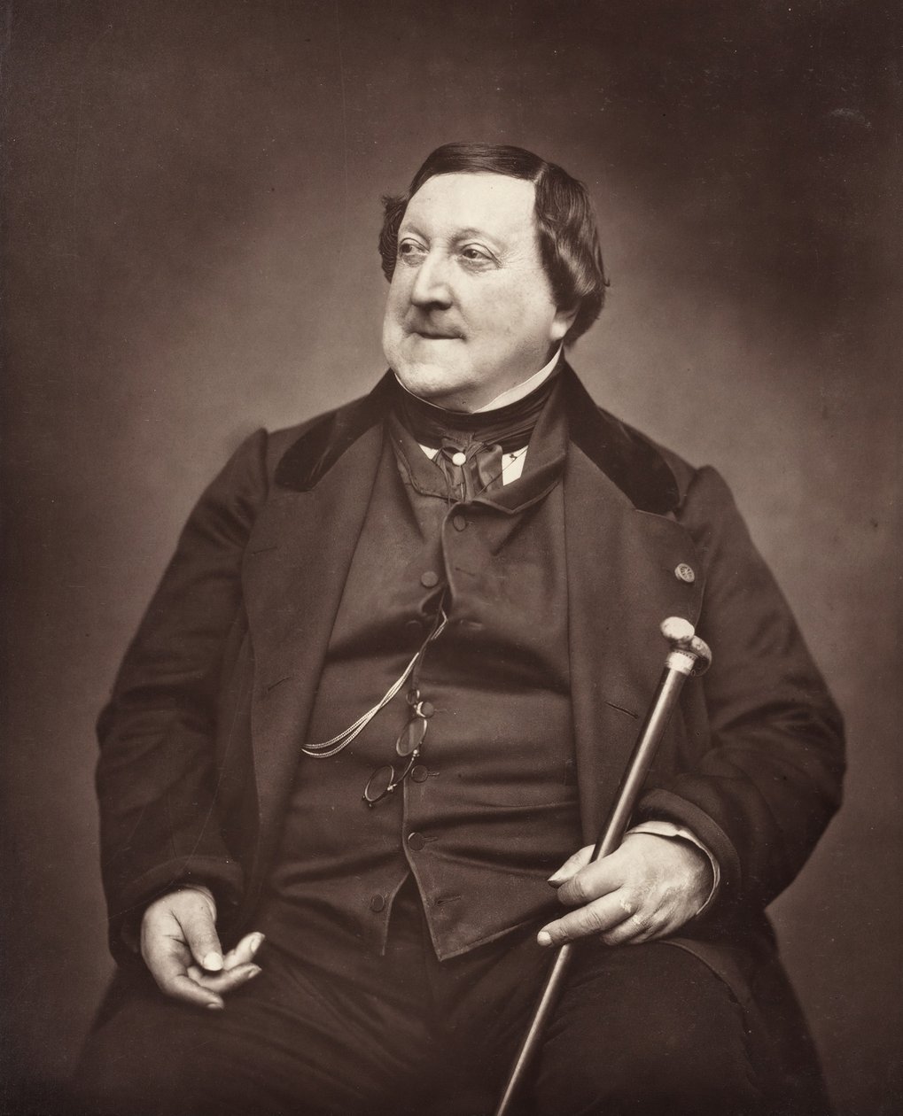 Gioachino Antonio Rossini italiensk komponist, 1792-1868, 1862. av Etienne Carjat