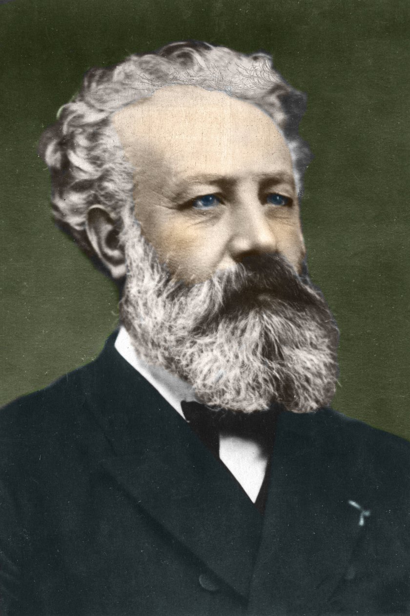 Jules Verne (1828-1905), fransk forfatter, av Carjat av Etienne Carjat