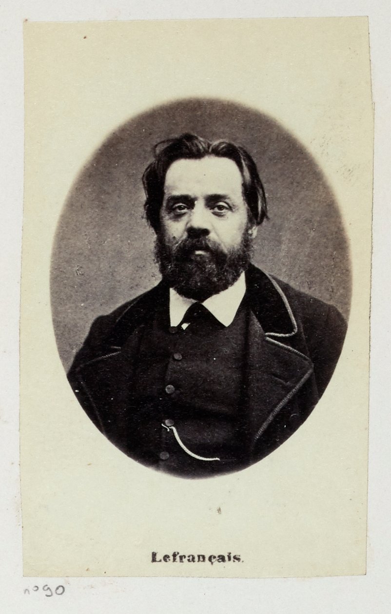 Lefrançois Adolphe Gustave, kalt Gustave Lefrançais (1826-1901). Lærer, han opprettet i 1849 sammen med Pauline Roland (1805-1852) Foreningen av sosialistiske lærere. Som medlem av Kommunen satt han i Kommisjonen for arbeid og finans.... av Etienne Carjat