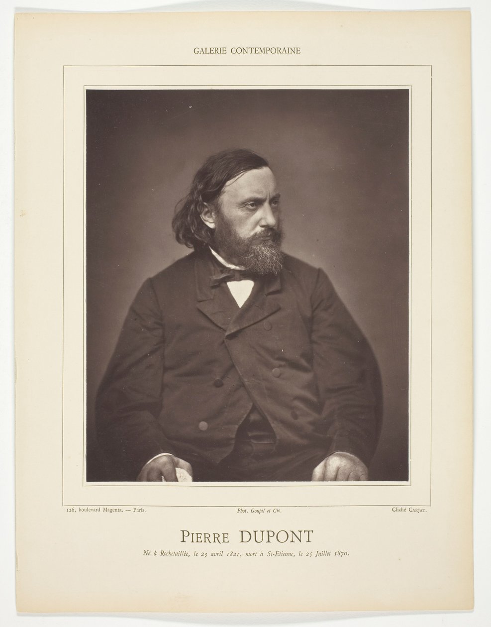 Pierre Dupont av Etienne Carjat
