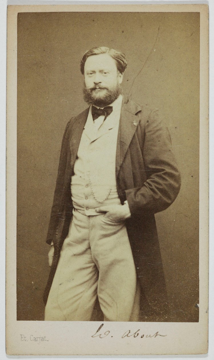 Portrett av Edmond About (1828-1885), romanforfatter, polemiker av Etienne Carjat