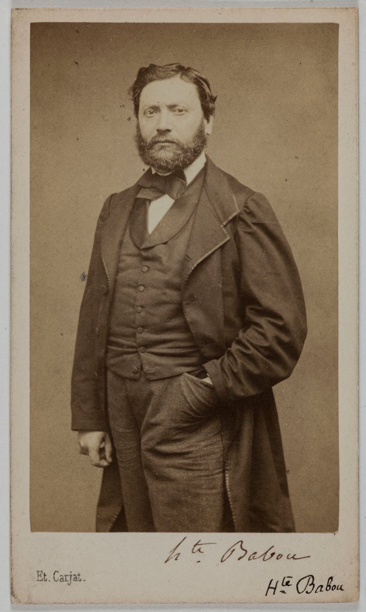 Portrett av Hippolyte Babou (eller Jean-sans-Peur), (1824-1878), (litterat) av Etienne Carjat