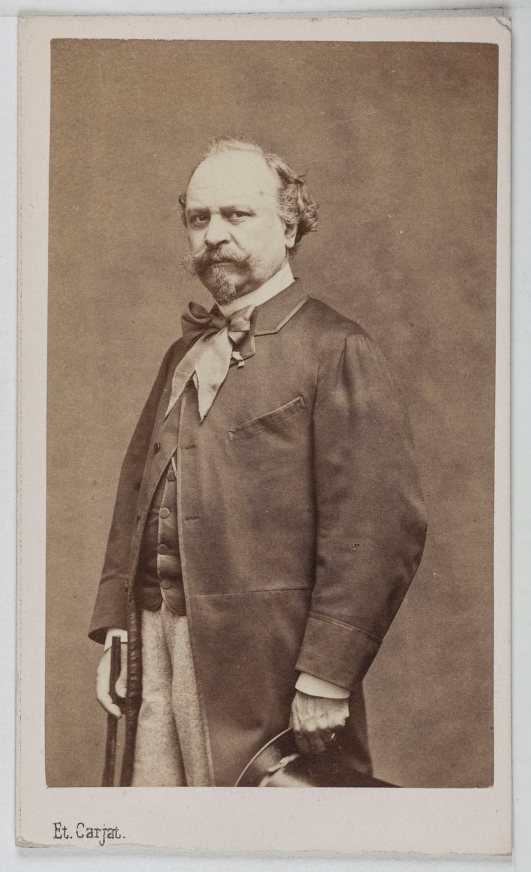 Portrett av Giuseppe Palizzi (1813-1887), italiensk maler. av Etienne Carjat