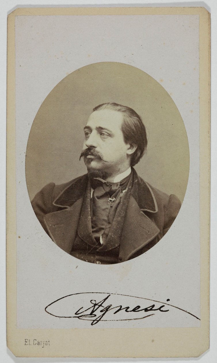 Portrett av Luigi Agnesi, 1833-1875, operasanger av Etienne Carjat