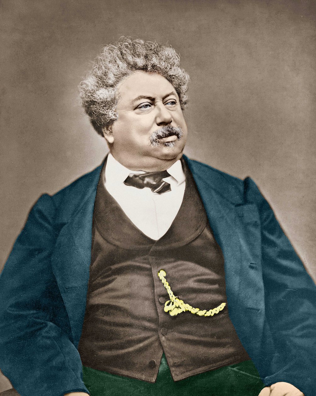 Portrett av Alexandre Dumas Père av Carjat. av Etienne Carjat