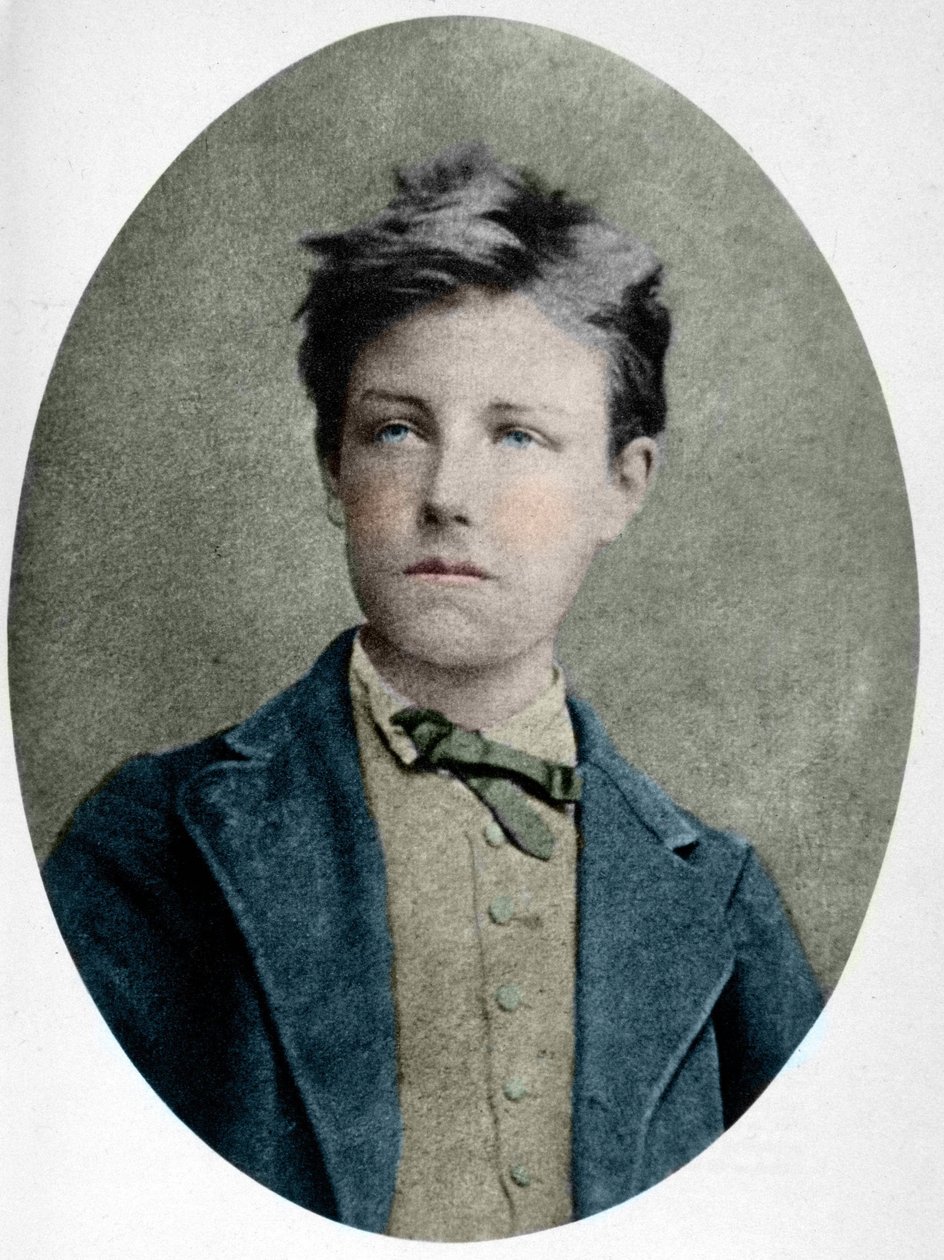 Portrett av Arthur Rimbaud (1859 - 1891) i en alder av 17. av Etienne Carjat