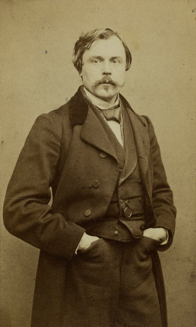Portrett av Edmond Huot de Goncourt 1822-1896. av Etienne Carjat