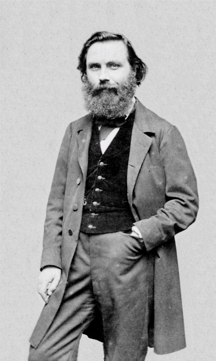 Portrett av den franske forfatteren og journalisten Eugène Garcin (1830-1909). av Etienne Carjat