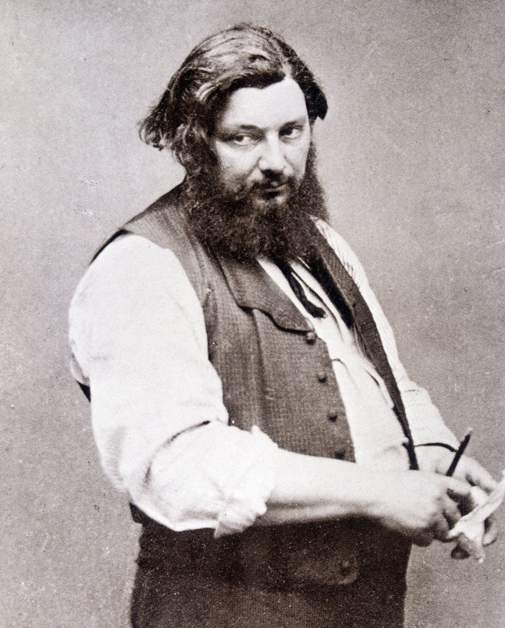 Portrett av Gustave Courbet (1819-1877) av Etienne Carjat