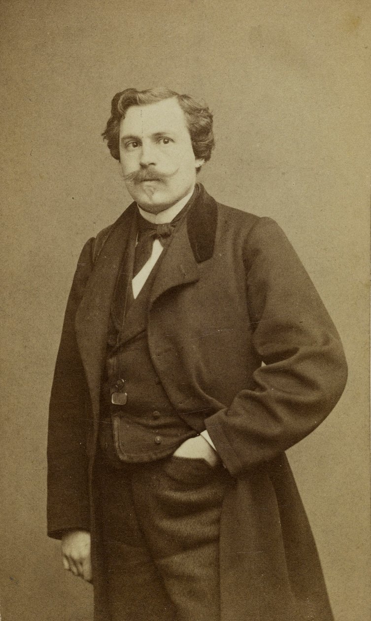 Portrett av Jules Huot de Goncourt 1830-1870. av Etienne Carjat