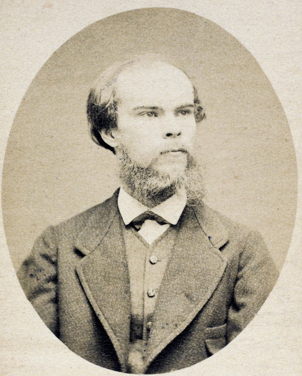 Portrett av poeten Paul Verlaine (1844-1896) av Carjat, Etienne (1828-1906), ca. 1870 - Fotogravering, 7x5 - Privat samling av Etienne Carjat