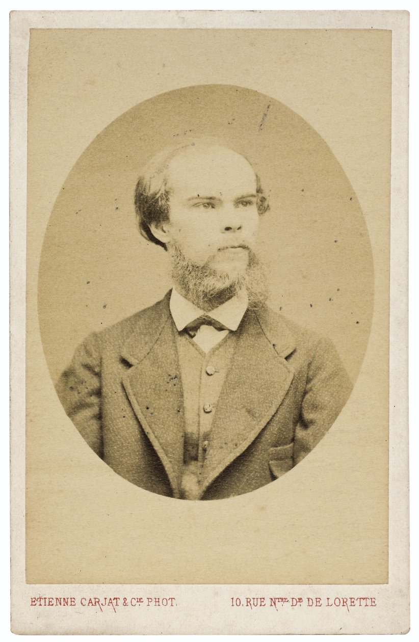 Portrett av poeten Paul Verlaine 1844-1896, ca. 1870 av Etienne Carjat