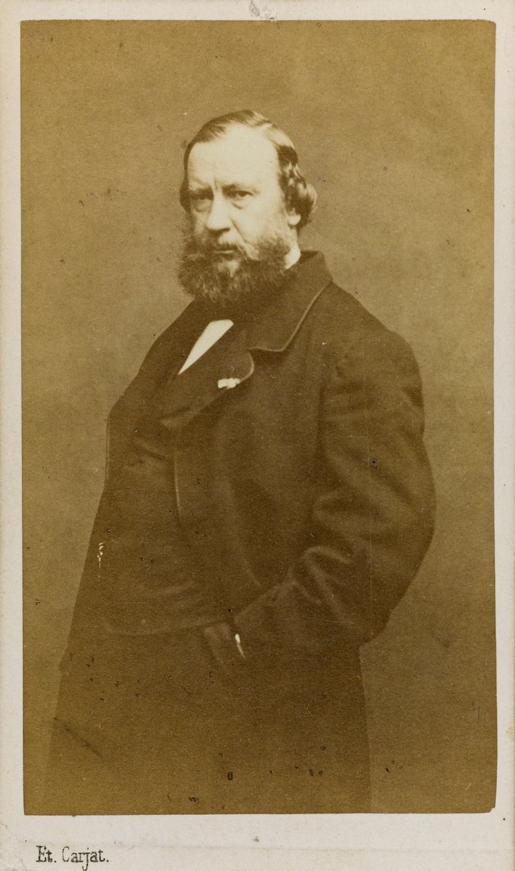 Portrett av kunstneren Constant Troyon 1810-1865, tidlig på 1860-tallet. av Etienne Carjat