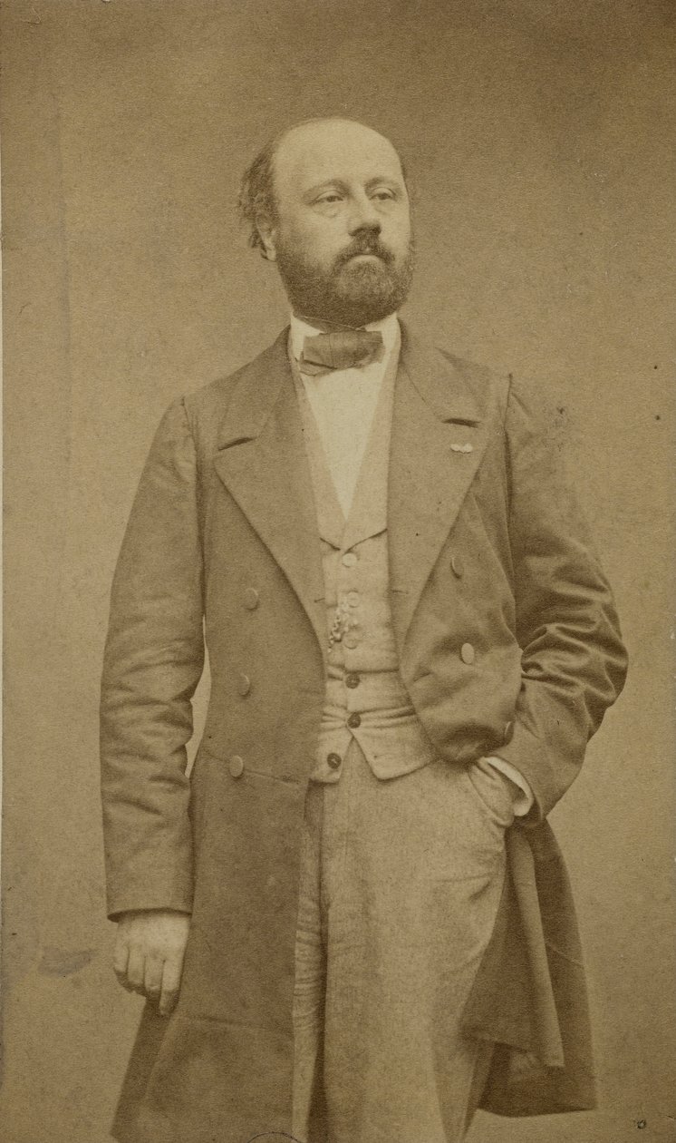 Portrett av komponisten François Bazin 1816-1878, ca 1760. av Etienne Carjat