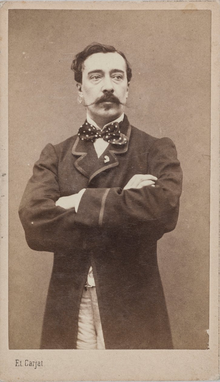 Portrett av maleren Alfred Stevens 1828-1906, ca. 1870. av Etienne Carjat