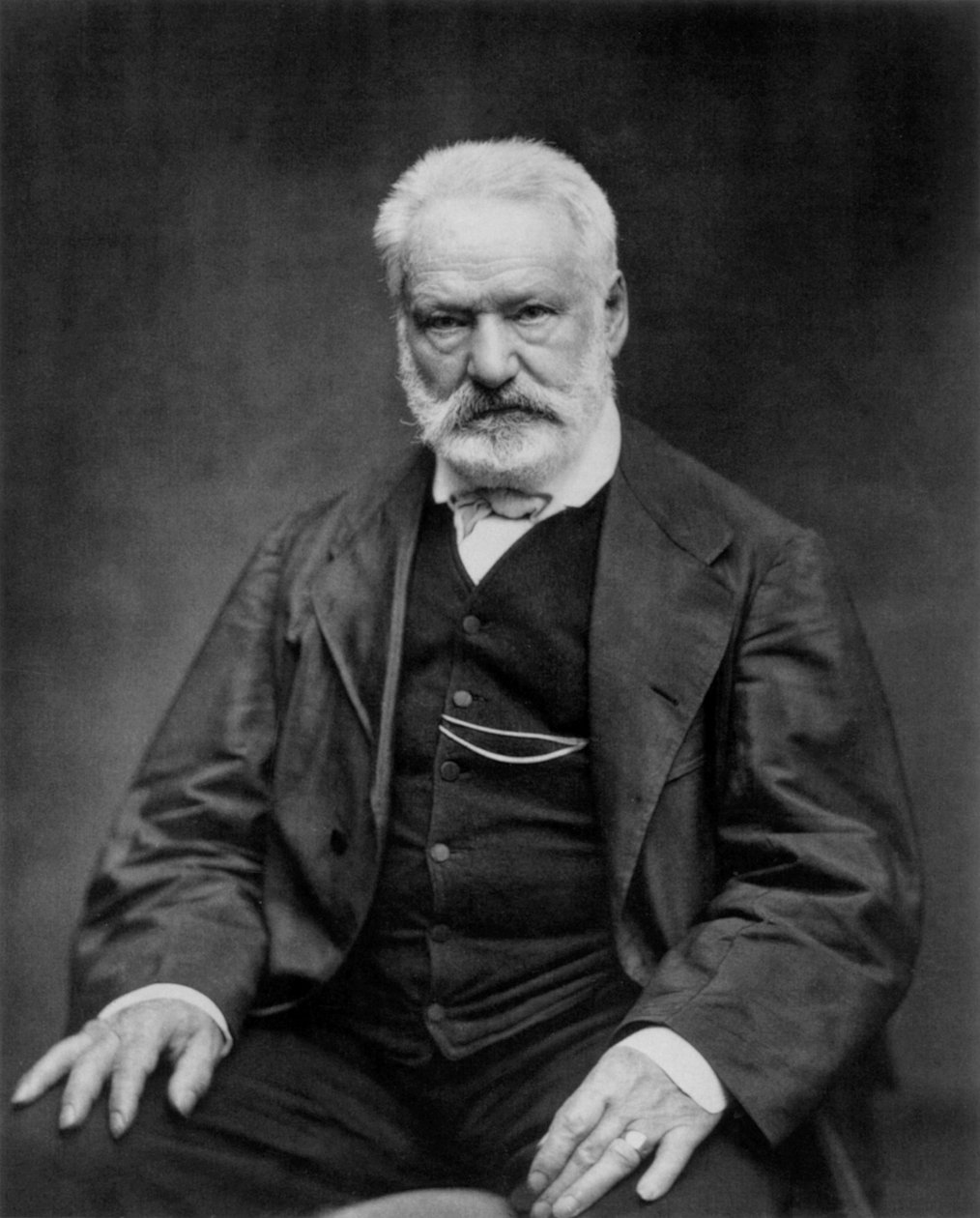 Victor Hugo, fransk poet og romanforfatter her i 1876 (s/hvitt-bilde) av Etienne Carjat