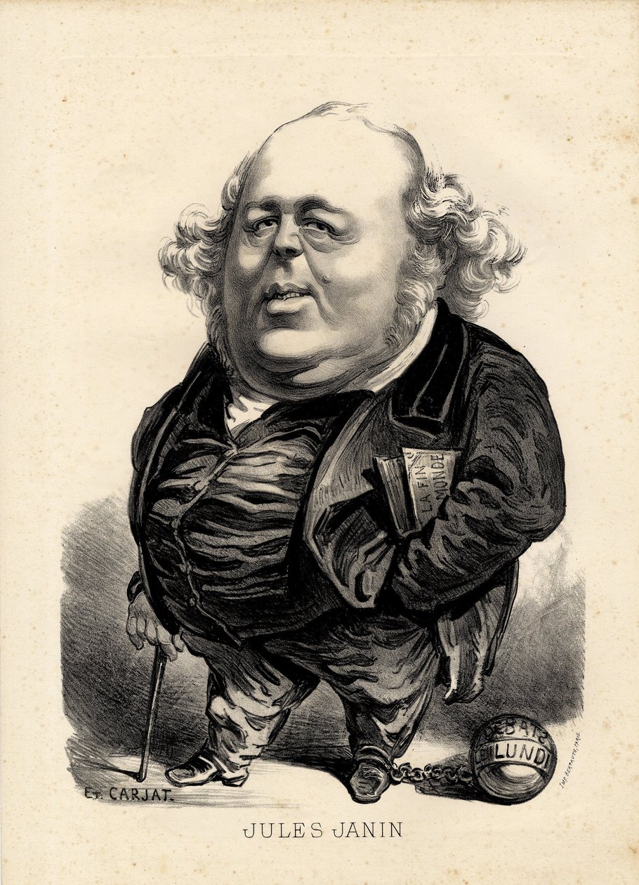 flygende blad - Illustrasjon av Etienne Carjat (1826-1906): Janin Jules (1804-1874) av Etienne Carjat