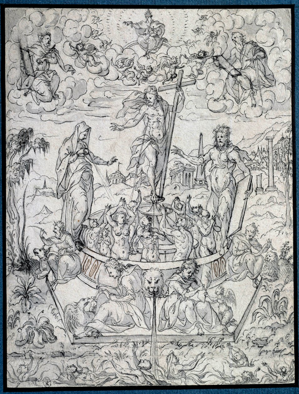 Allegori om religion. Tegning av Etienne Delaune (1518-1583/95) Paris fra 1500-tallet, Louvre-museet av Etienne Delaune
