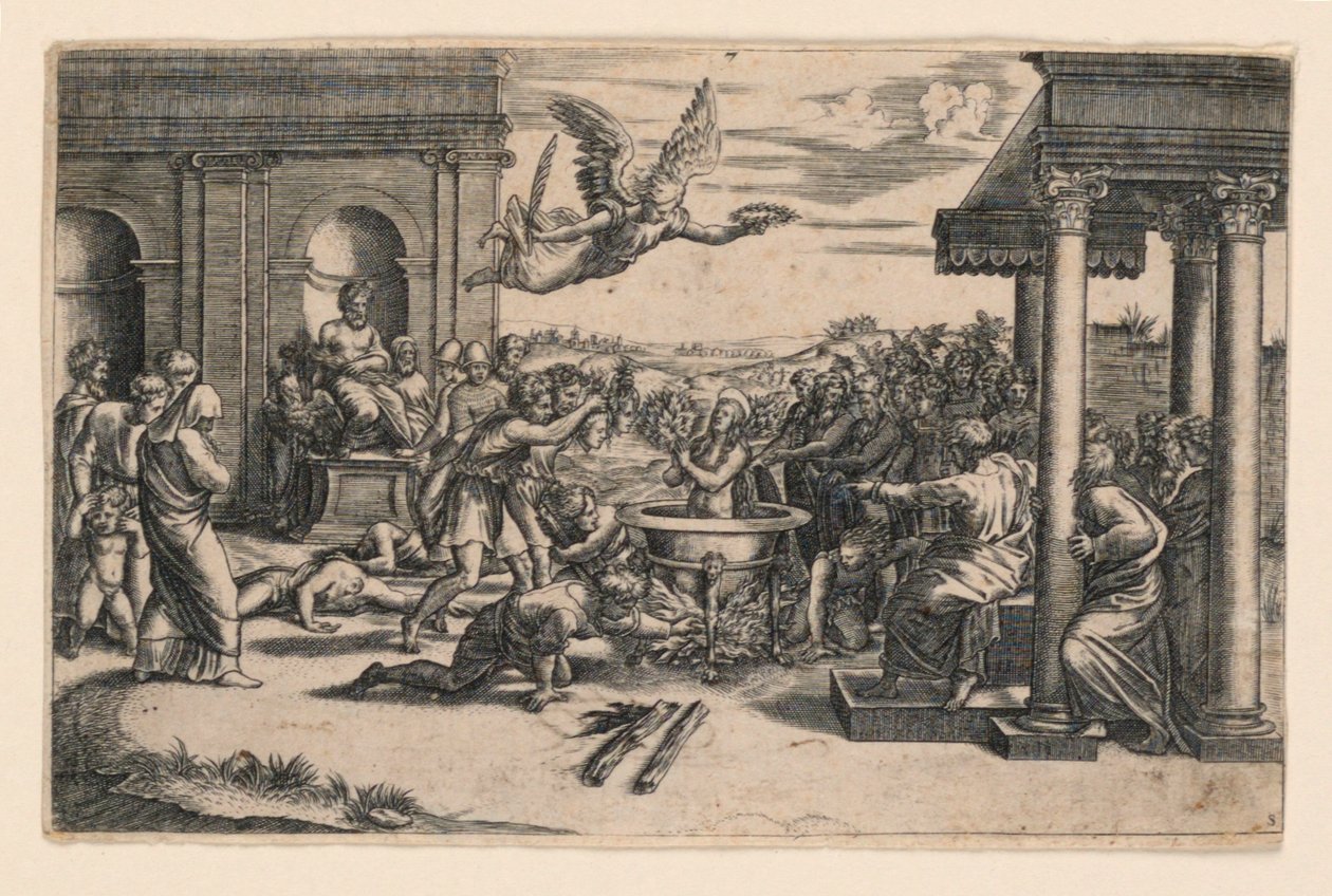 Martyrdøden til Saint Cecilia av Etienne Delaune