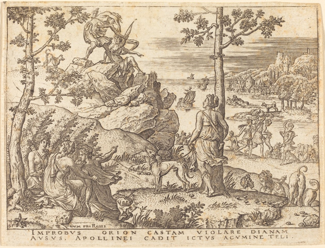 Orion drept av Apollo av Etienne Delaune