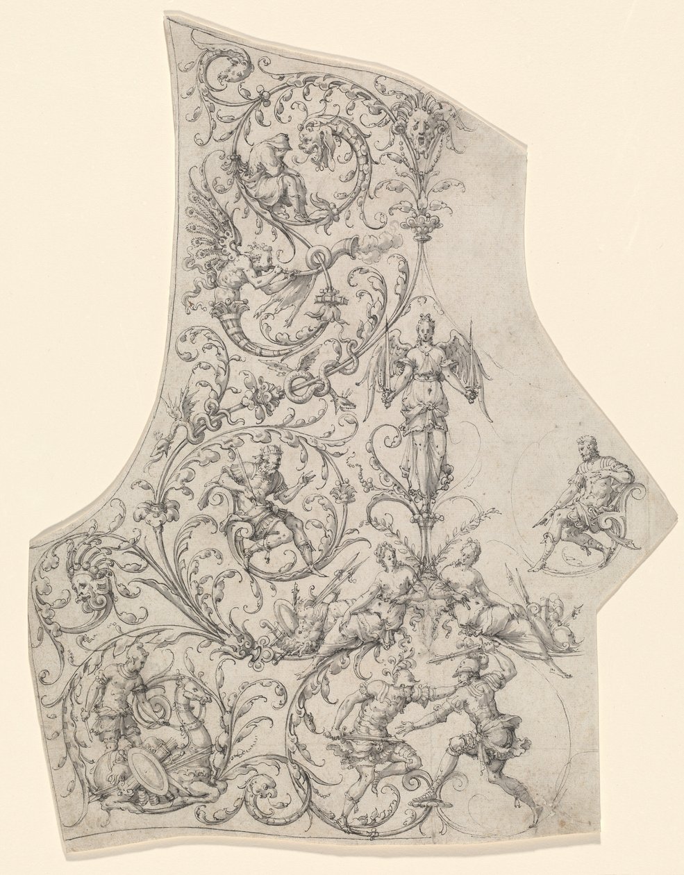 Bakplaten til en Suit of Parade Armor av Etienne Delaune