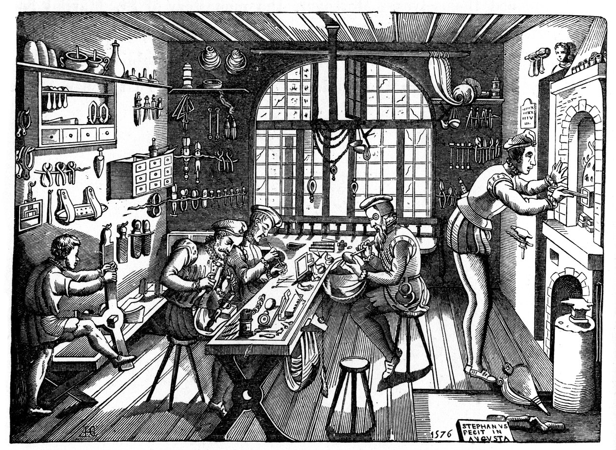Studioet til Etienne Delaune, 1576, 1870. av Etienne Delaune