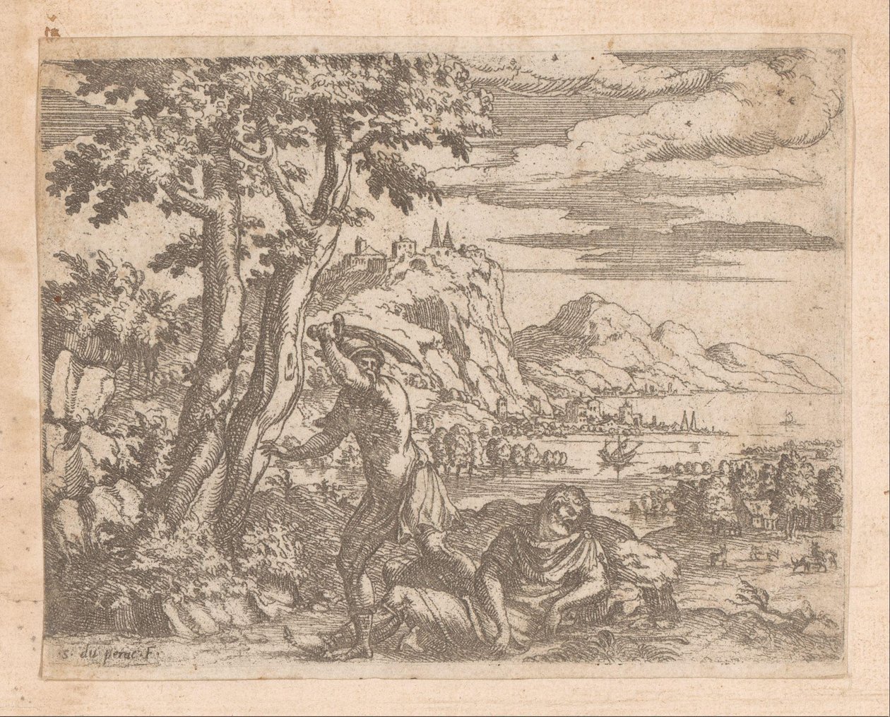 Landskap med Jupiter og Io av Etienne Duperac