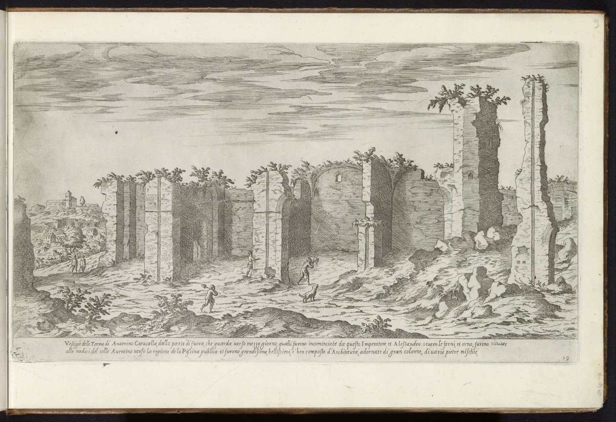 Ruinene av badene i Caracalla i Roma Gamle bygninger (serietittel) I vestigi dell