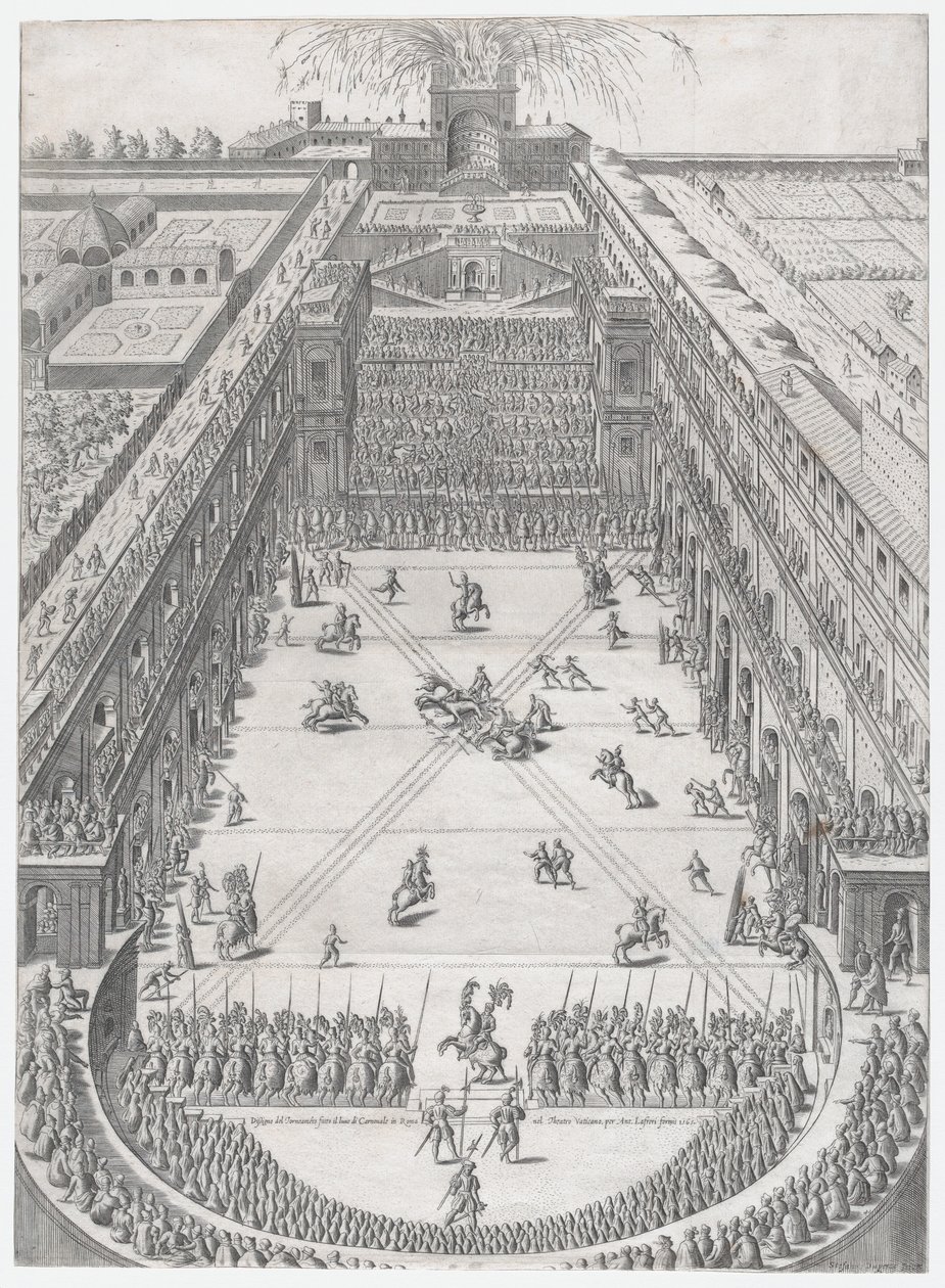 Mirror of Roman Magnificence: Gift of Annibale Altemps og Ortensia Borromeo, Roma,..., 1565. av Etienne Duperac