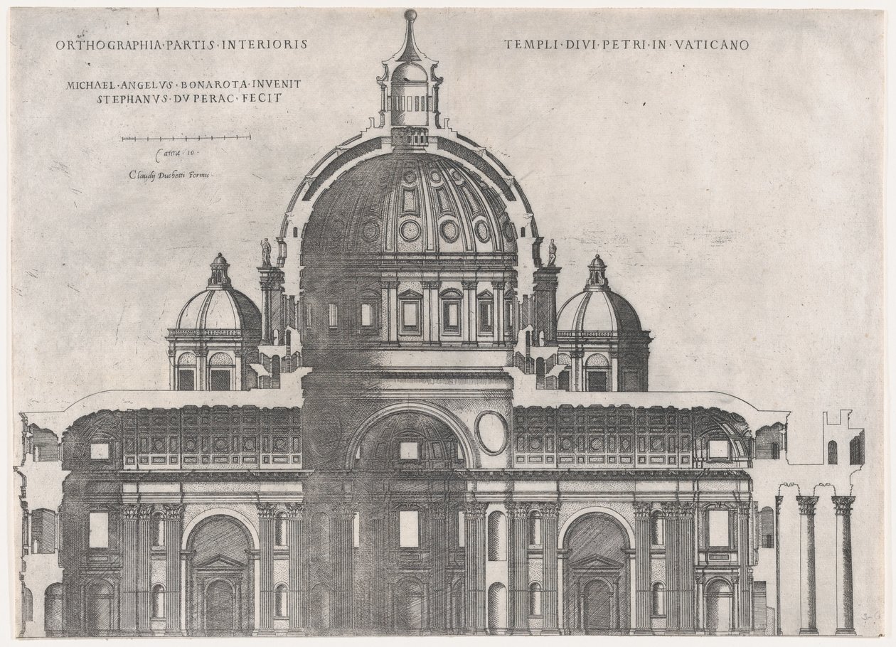 Mirror of Roman Magnificence: St. Peters, 1500-tallet., 1500-tallet. av Etienne Duperac