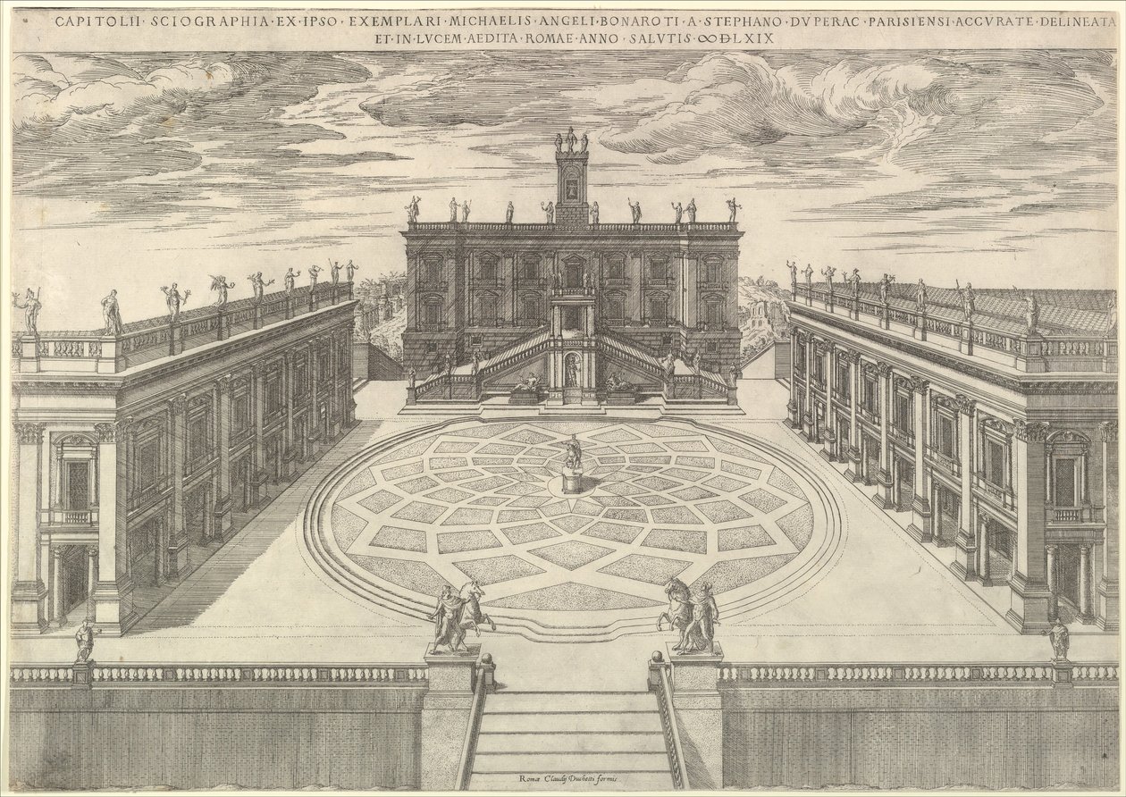 Utsikt over den romerske hovedstaden, 1569 av Etienne Duperac