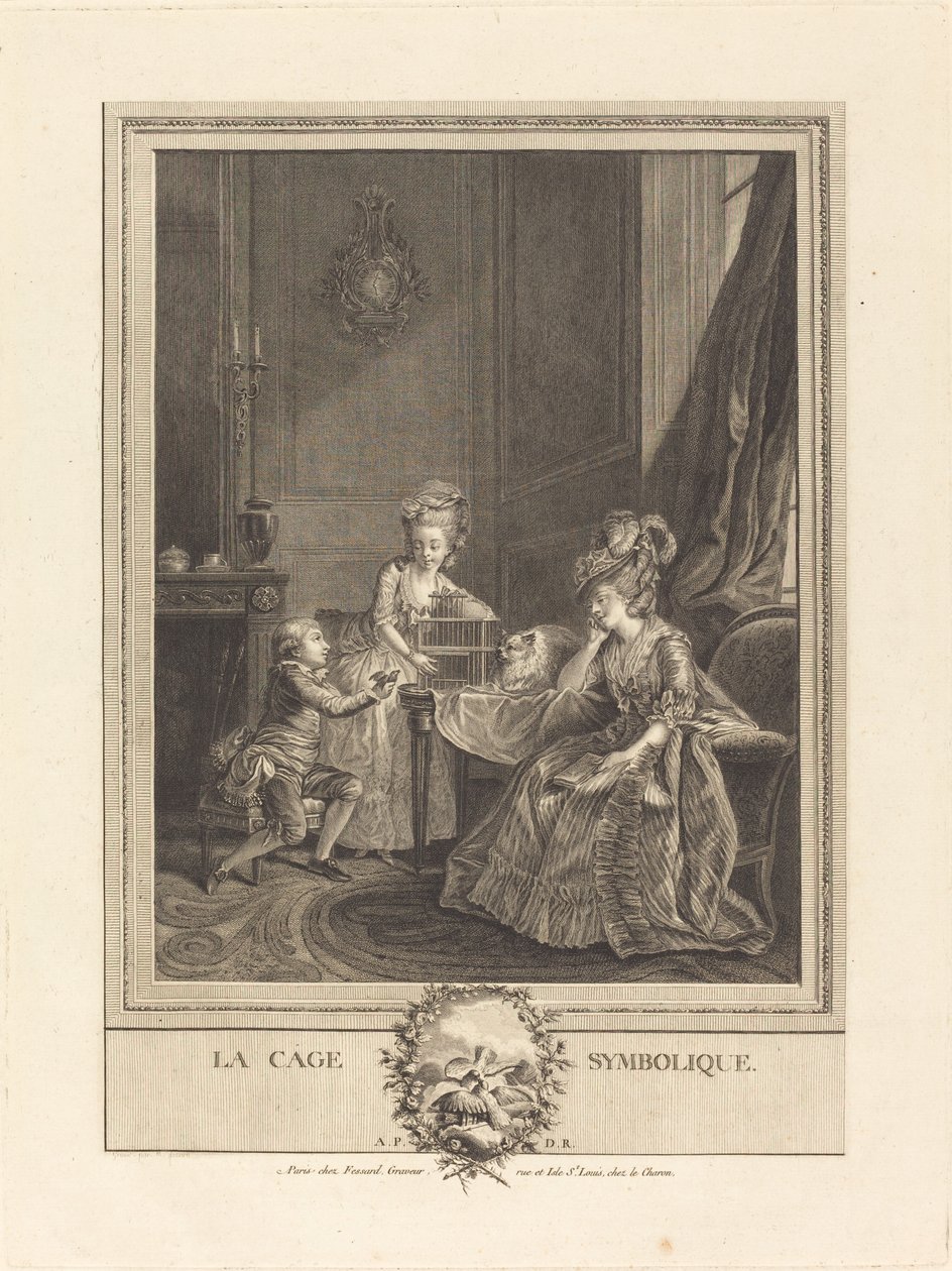 Det symbolske buret av Etienne Fessard after Charles Lepeintre