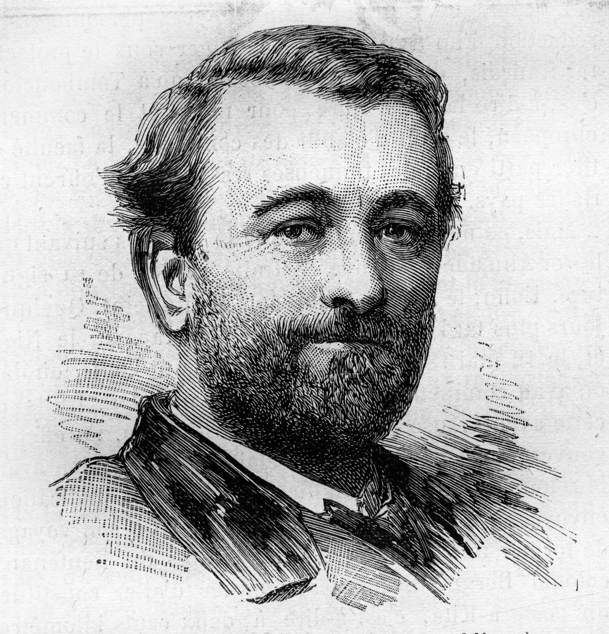 Portrett av Paul Bert (1833-1886), fransk fysiolog og politiker. Gravering av Bocour i "" Le Monde Illustré"" nr. 1287 av 26. november av Etienne Gabriel Bocourt