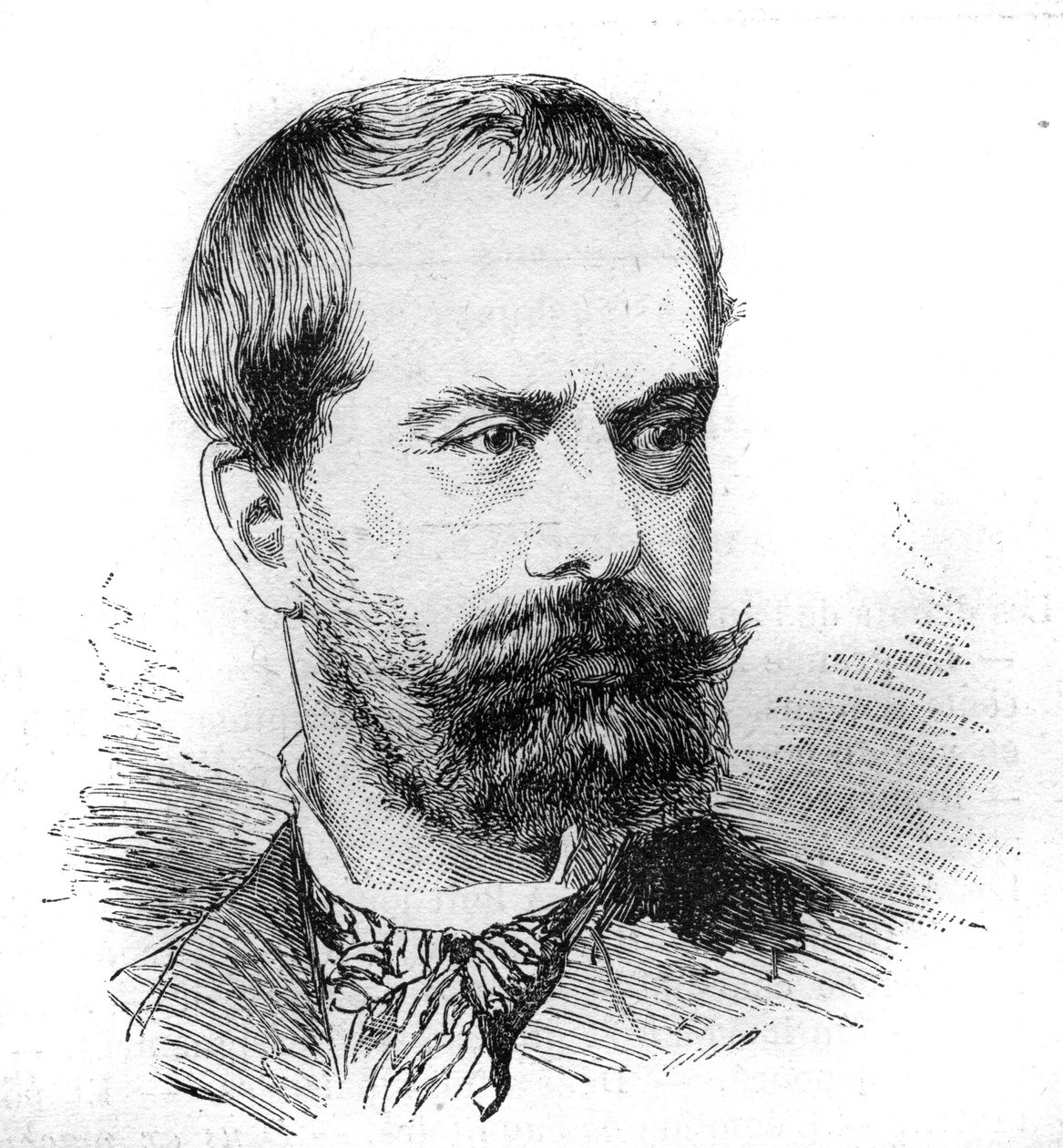 Portrett av Paul Deves (1837-1889), fransk advokat og politiker. Gravering av Bocour i "" Le Monde Illustré"" nr. 1287 av 26. november av Etienne Gabriel Bocourt