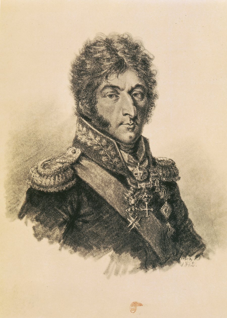 Prins Petr Ivanovich Bagration (1765-1812) av Etienne Gustave Aubin