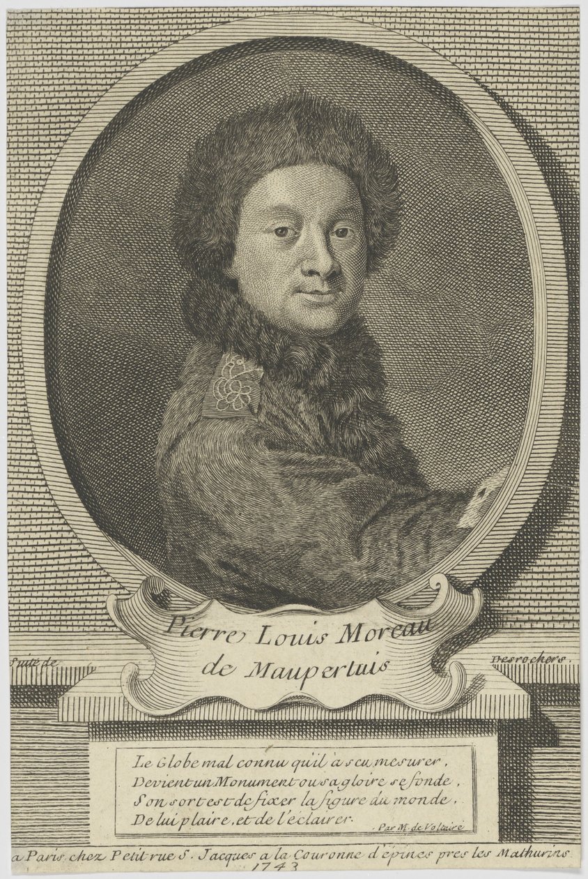 Pierre Louis Moreau de Maupertuis 1698-1759, 1743. av Etienne Jehandier Desrochers