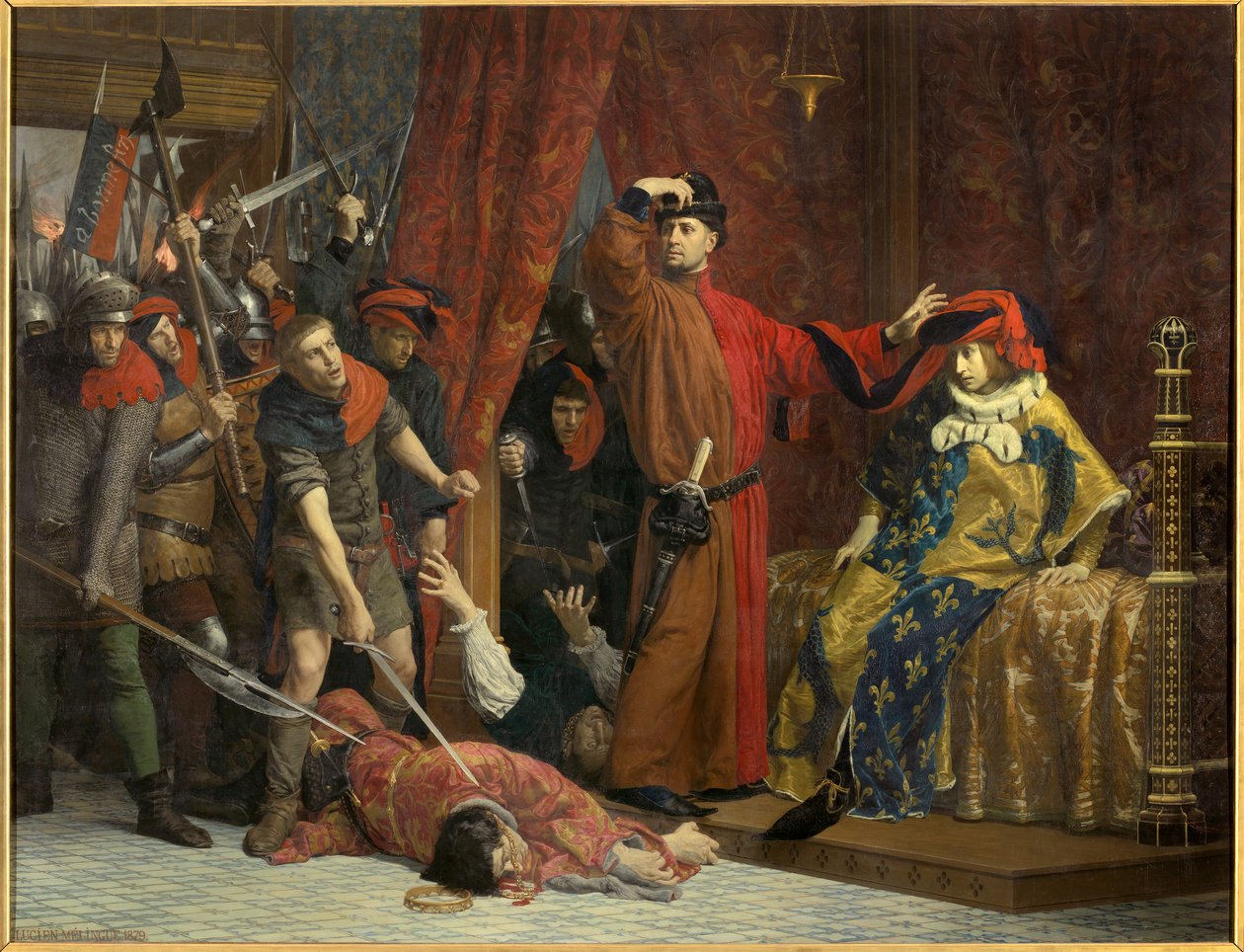 Etienne Marcel og delfinen Charles 22. februar 1358 av Etienne Lucien Melingue