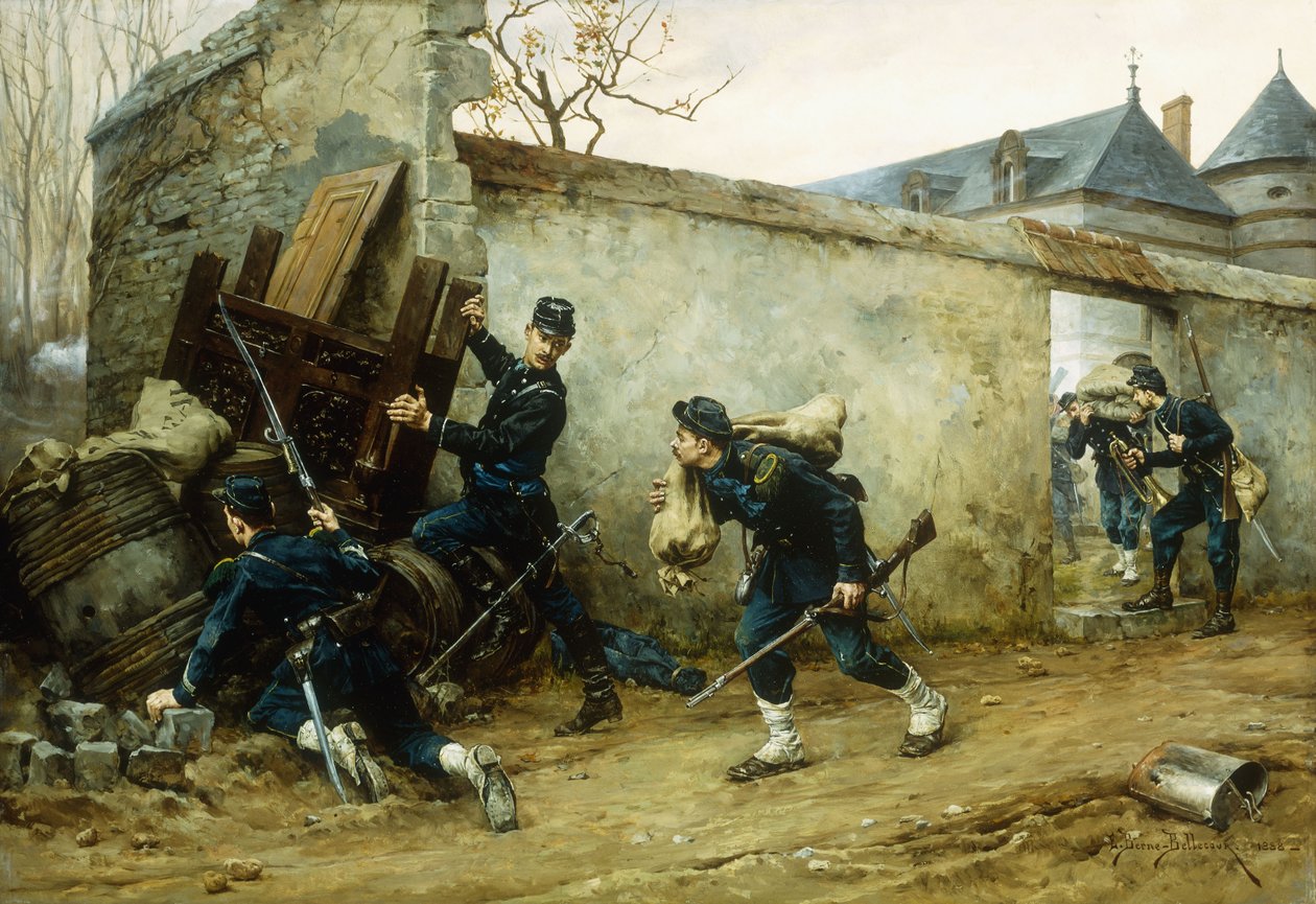 Et overraskelsesangrep, 1888 av Etienne Prosper Berne Bellecour