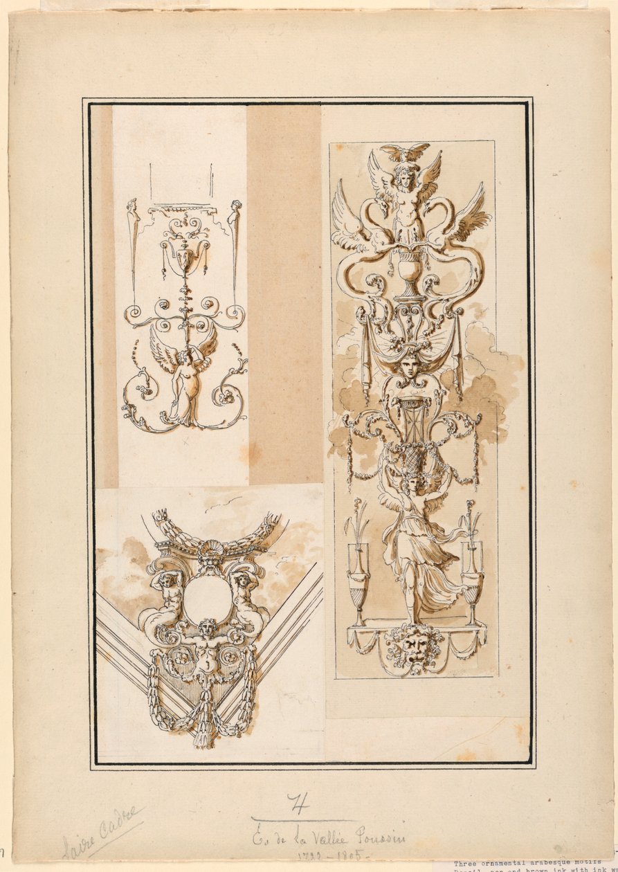 Design for dekorative arabiske motiver av Etienne de Lavallee Poussin
