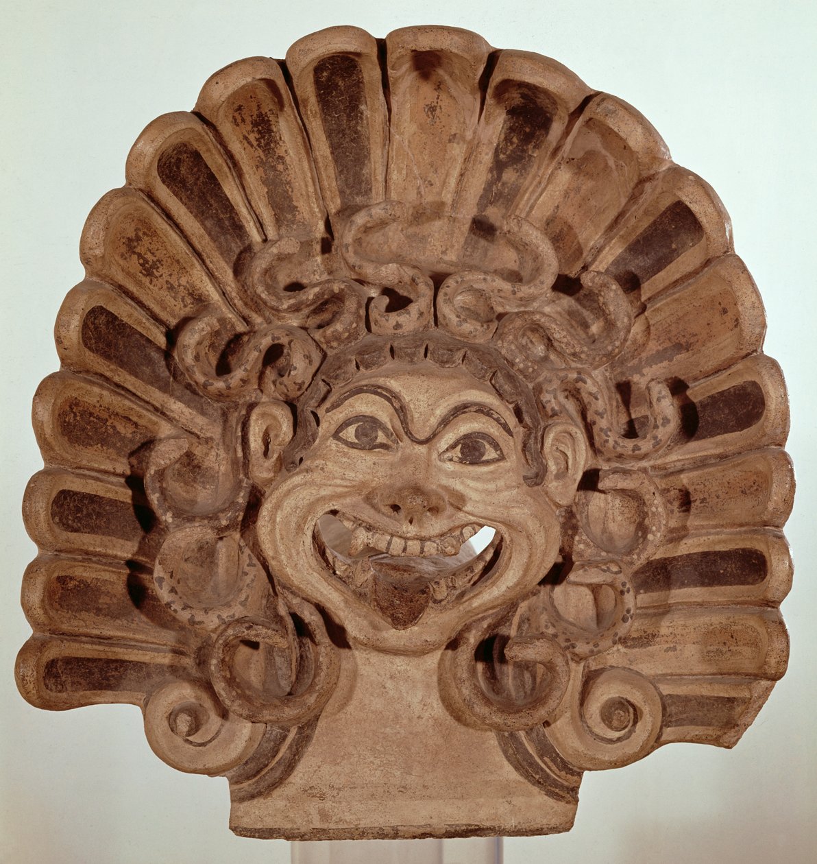 Antefiks med hodet til en gorgon, fra Portonaccio-tempelet, Veii, ca. 500 f.Kr. av Etruscan