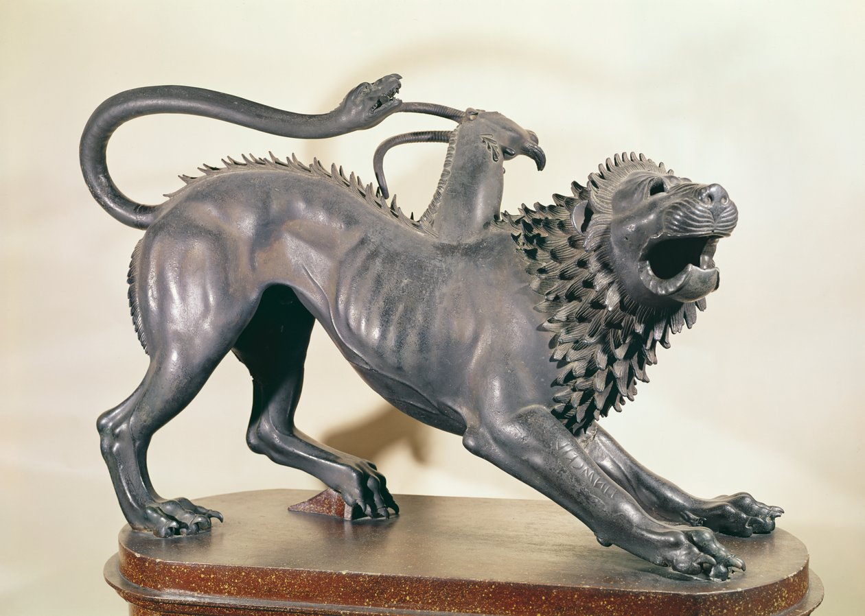 Chimera (bronse) av Etruscan