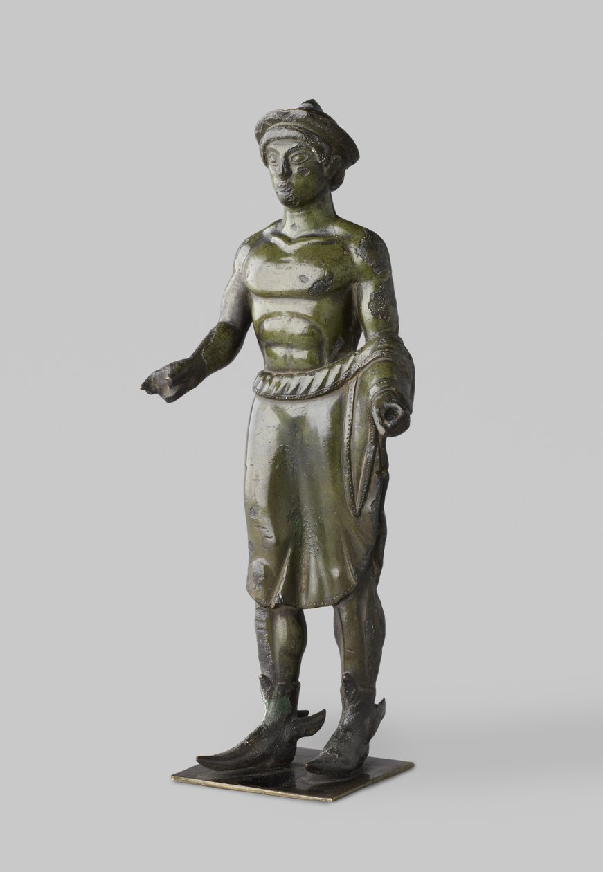 Etruskisk bronsestatuett av Turms (Hermes) (kobberlegering) av Etruscan